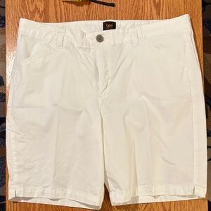 Lee White Classic Cotton Shorts